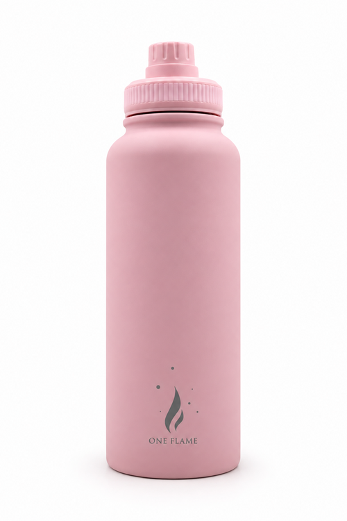 ONE FLAME 32oz Insulated Water Bottle – Blush Pink