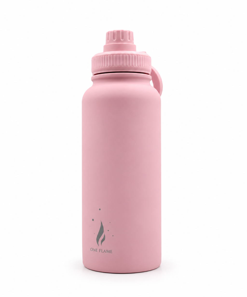 ONE FLAME 32oz Insulated Water Bottle – Blush Pink