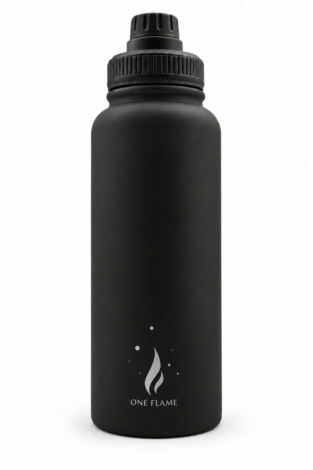 ONE FLAME 32oz Insulated Water Bottle – Matte Black
