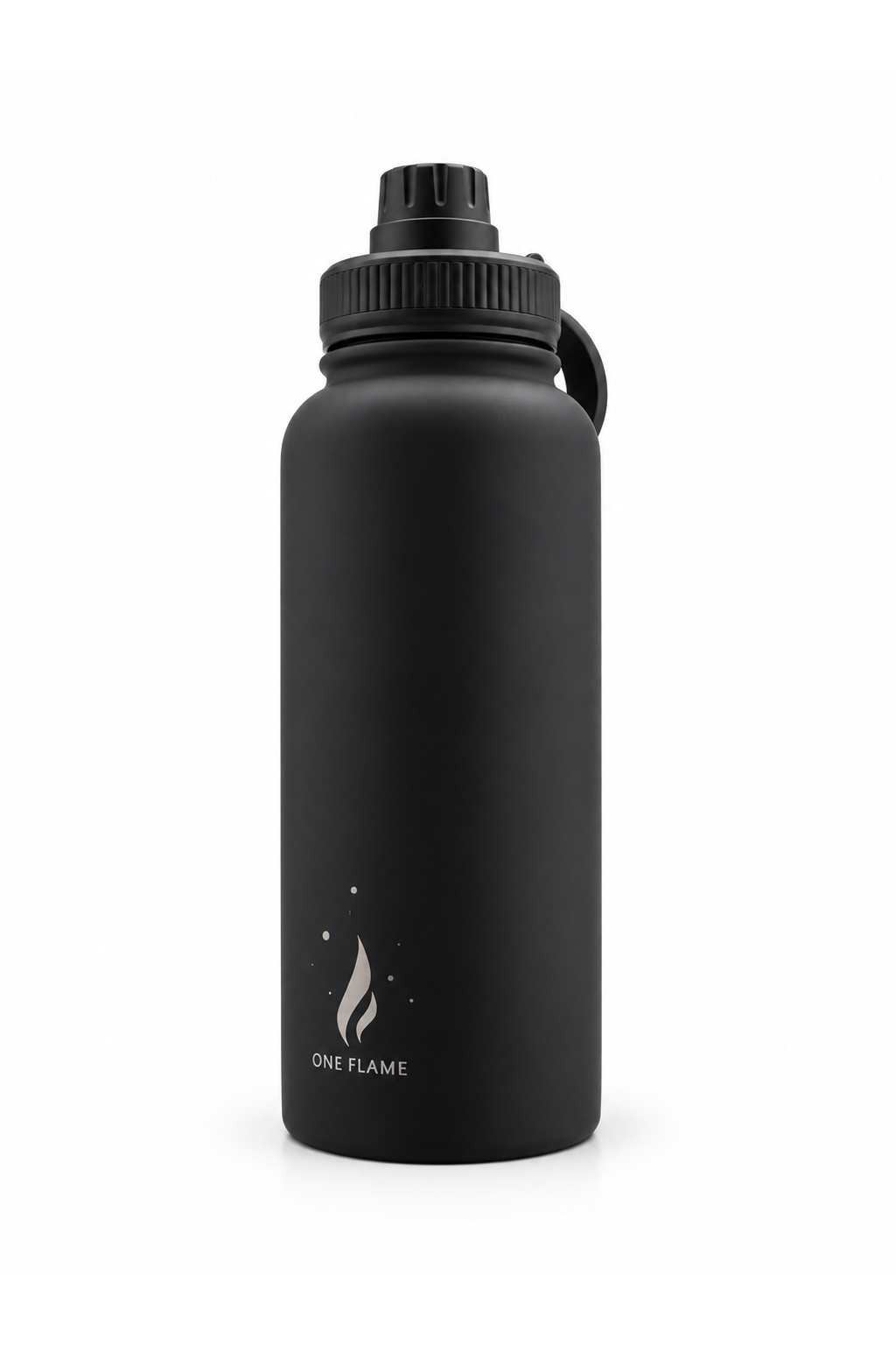 ONE FLAME 32oz Insulated Water Bottle – Matte Black